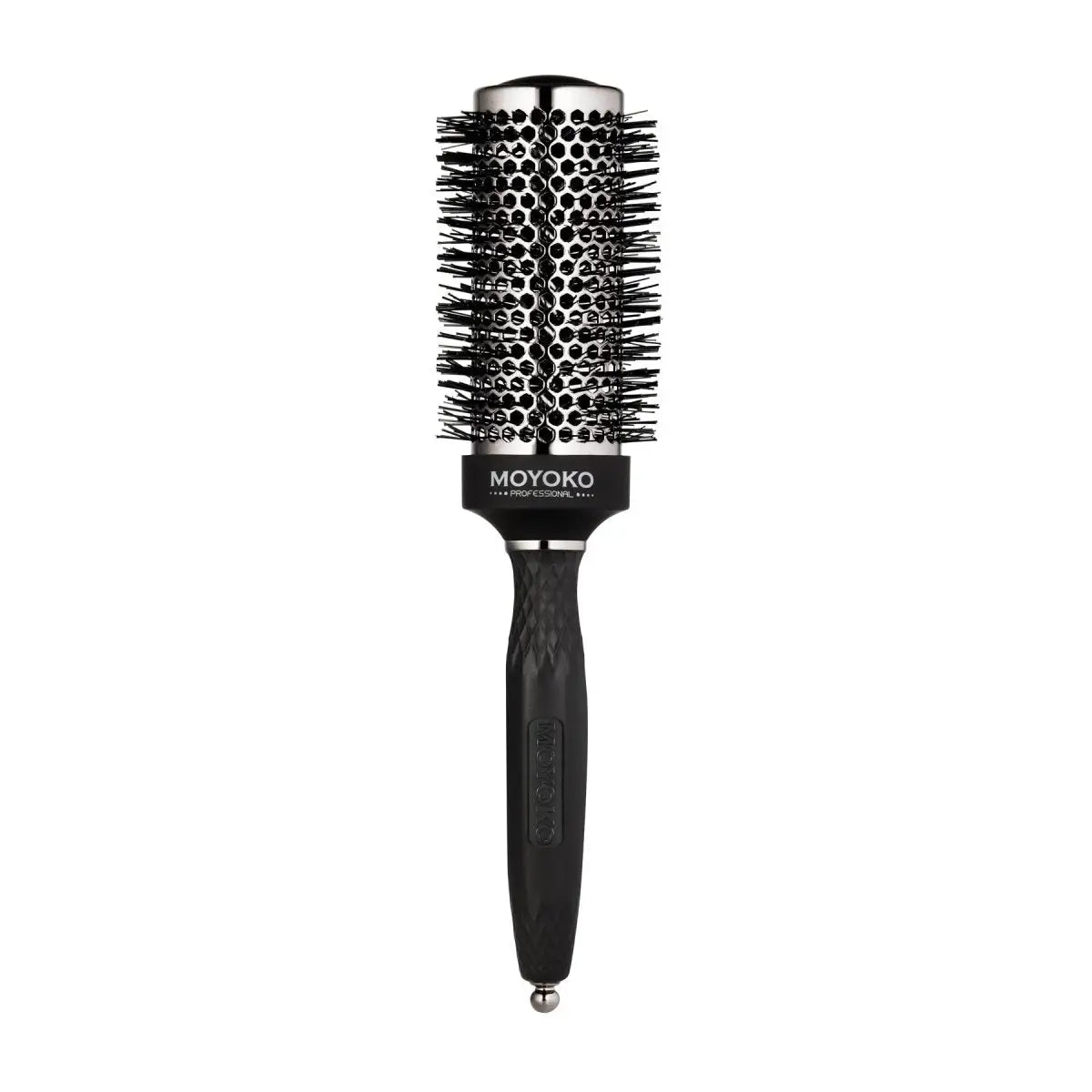 Moyoko Silver Arch Round Blow Dry Brush 45mm with Metal Barrel and Black Handle