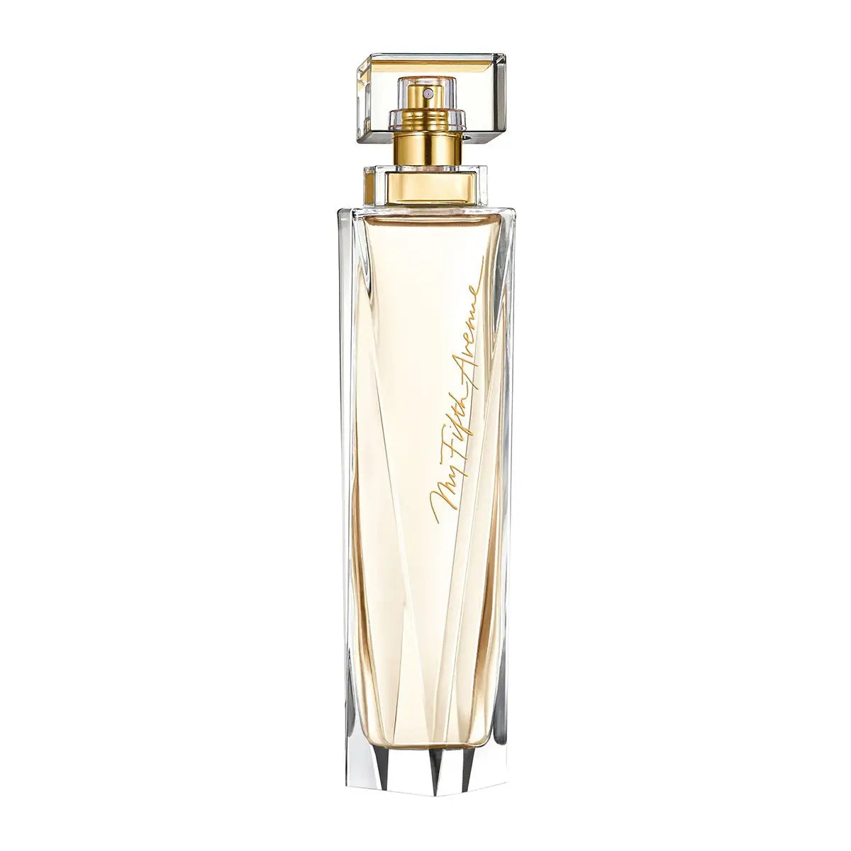 My Fifth Avenue Perfume by Elizabeth Arden, 100ml Eau de Parfum. Elegant fragrance in a clear glass bottle.
