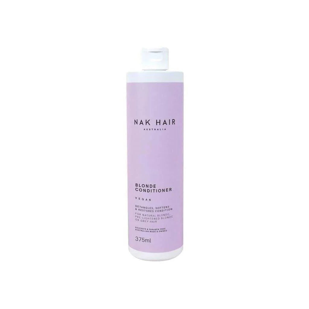 Lavender bottle of Nak Signatures Blonde Conditioner 375ml for vibrant blonde hair care