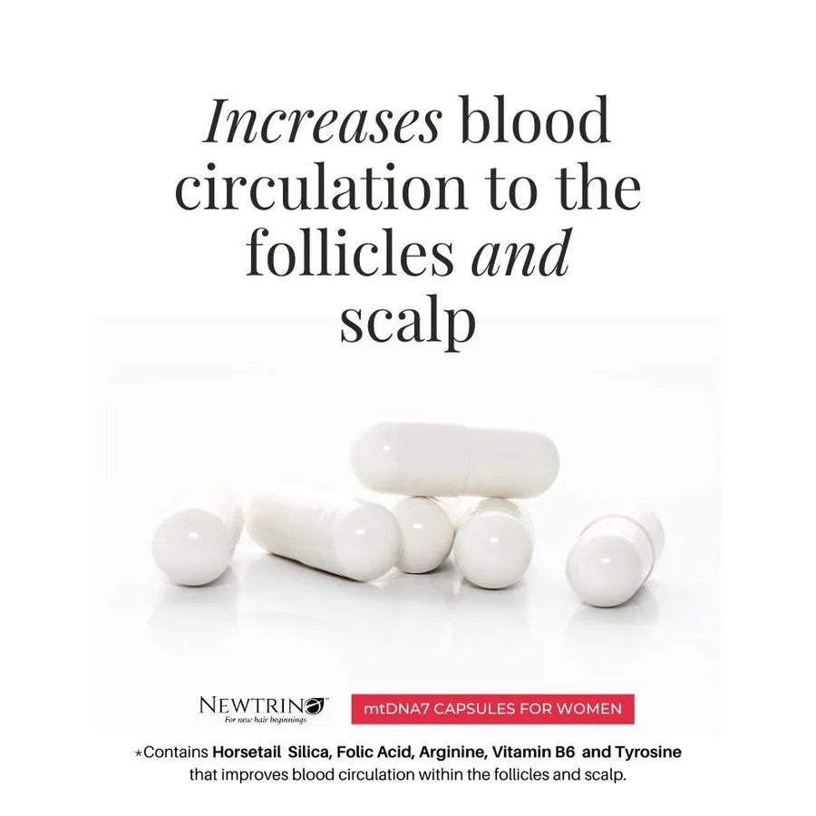 Newtrino Hair Growth Capsules: Improve Blood Circulation for Healthy Follicles & Women's Hair