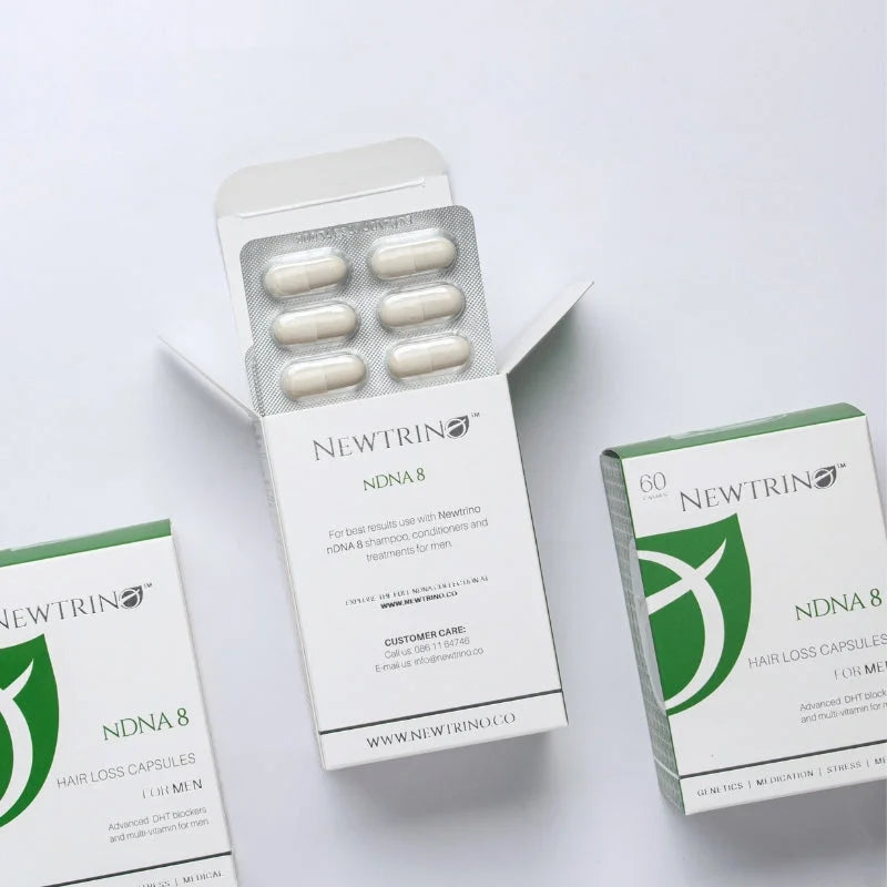 Newtrino NDNA 8 Capsules for Men: Hair Loss Treatment. See inside the box!