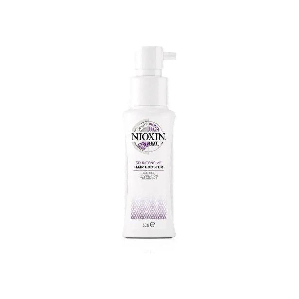 White bottle of Nioxin Hair Booster 50ml for advanced thin-looking hair