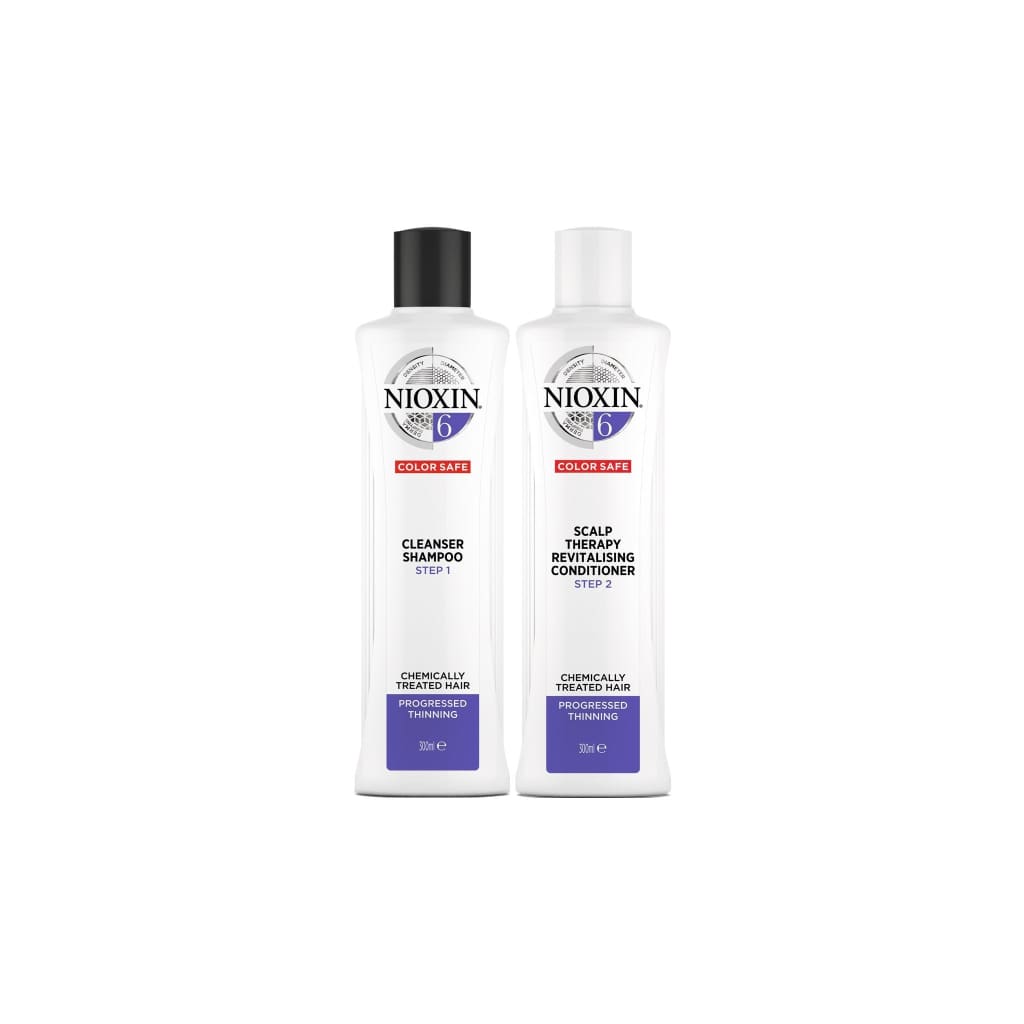 Nioxin System 6 Shampoo & Conditioner Bundle - Color-Treated Thinning Hair, Revitalizing Set