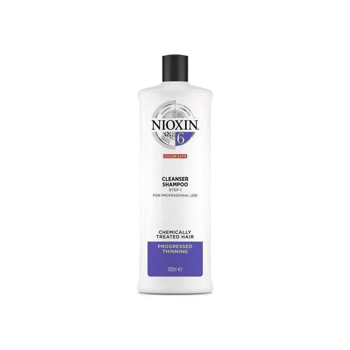 Nioxin System 6 Cleanser Shampoo 1000ml for chemically treated, noticeably thinning hair