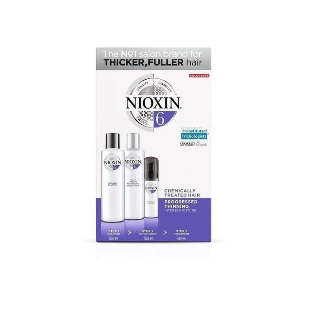 Nioxin System 6 Trial Kit for denser-looking hair helps restore moisture balance