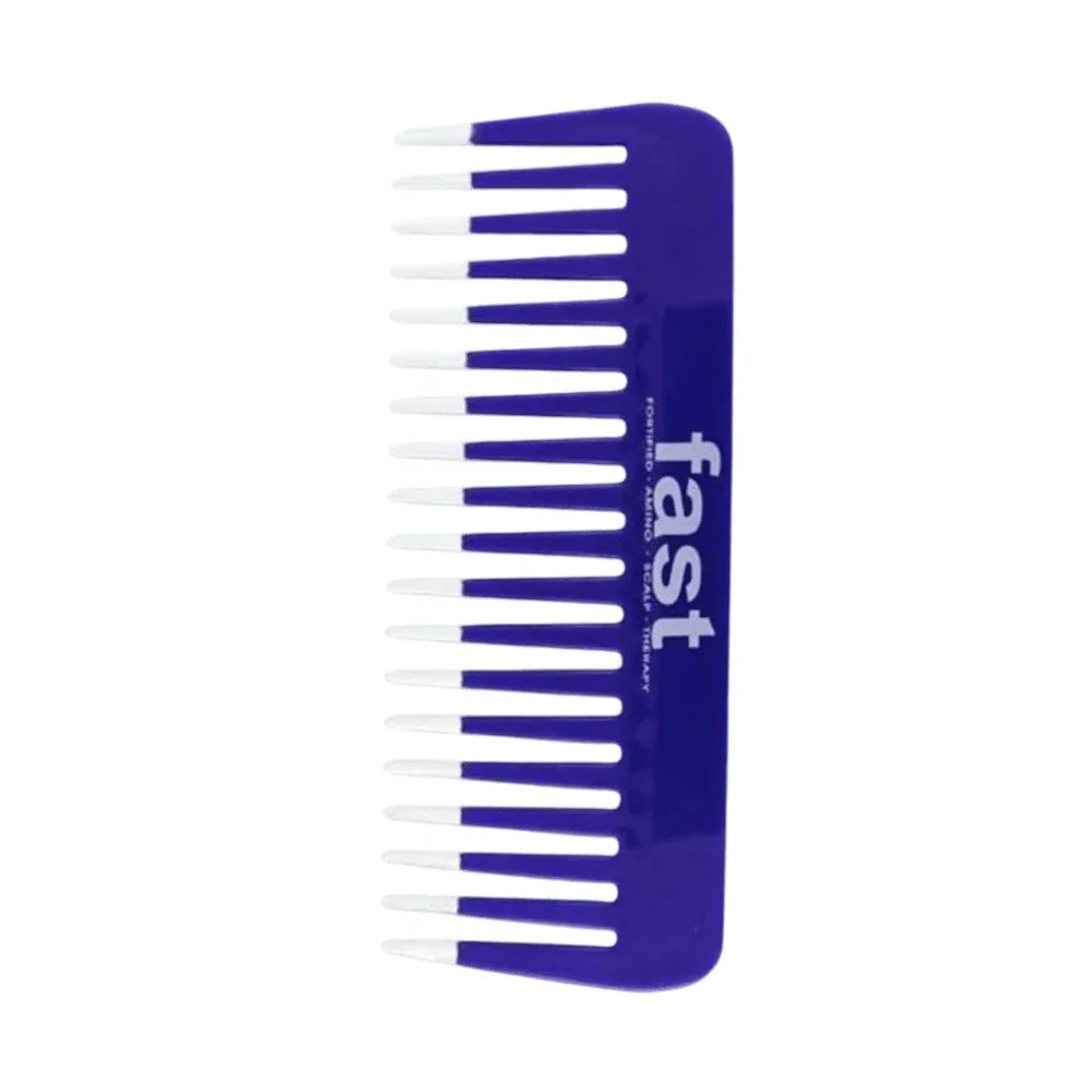 NISIM FAST Wide Tooth Comb: Purple detangling hair comb for healthy hair.