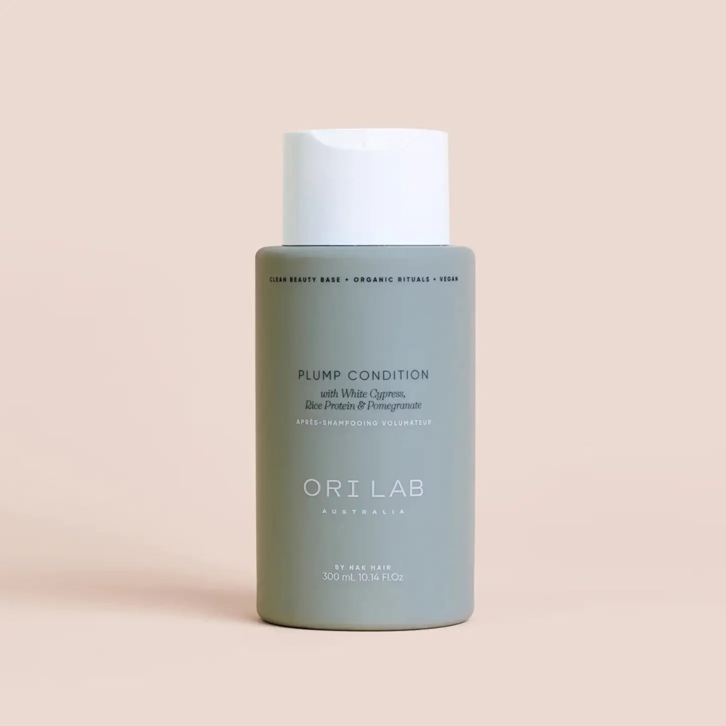 ORI Lab Plump Condition: Volumizing Vegan Hair Conditioner with White Cypress & Rice Protein. 300ml Bottle.
