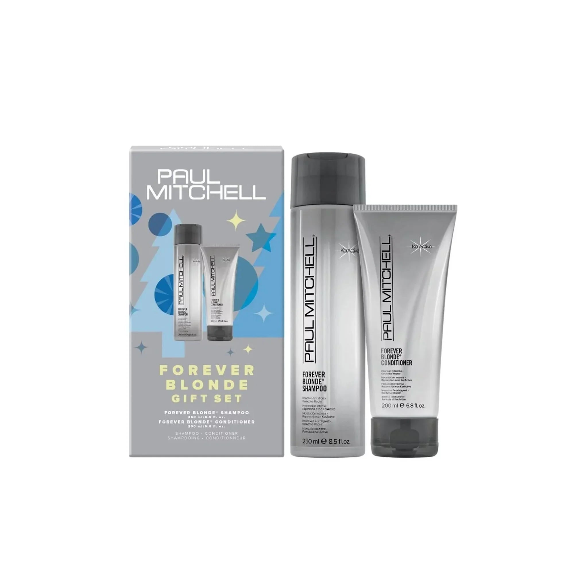 Paul Mitchell Forever Blonde Gift Set: Shampoo & Conditioner for Blonde Hair | Holiday Haircare