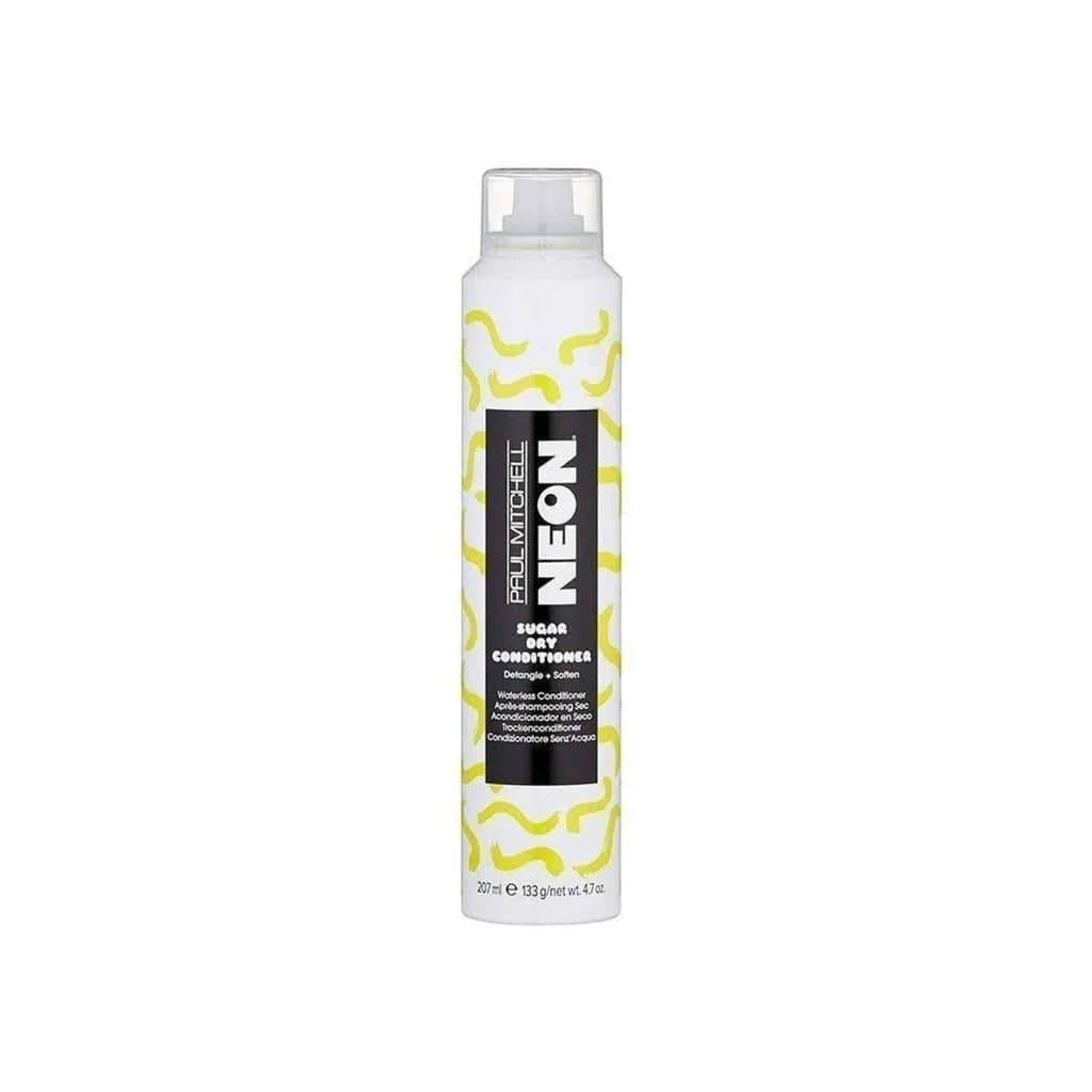 Paul Mitchell Neon Sugar Dry Conditioner 207ml with yellow squiggly designs on white can