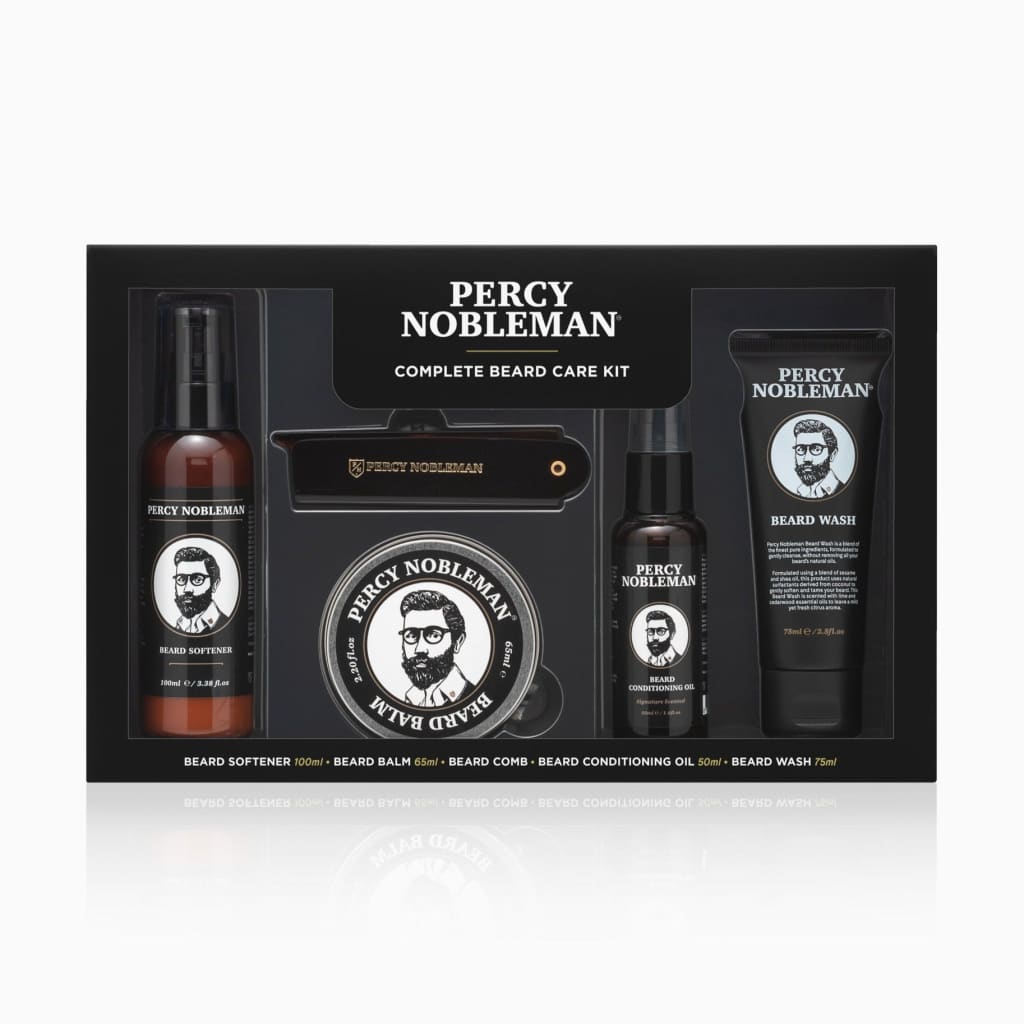Percy Nobleman Complete Beard Care Kit: Ultimate Grooming Set with Beard Conditioning Oil