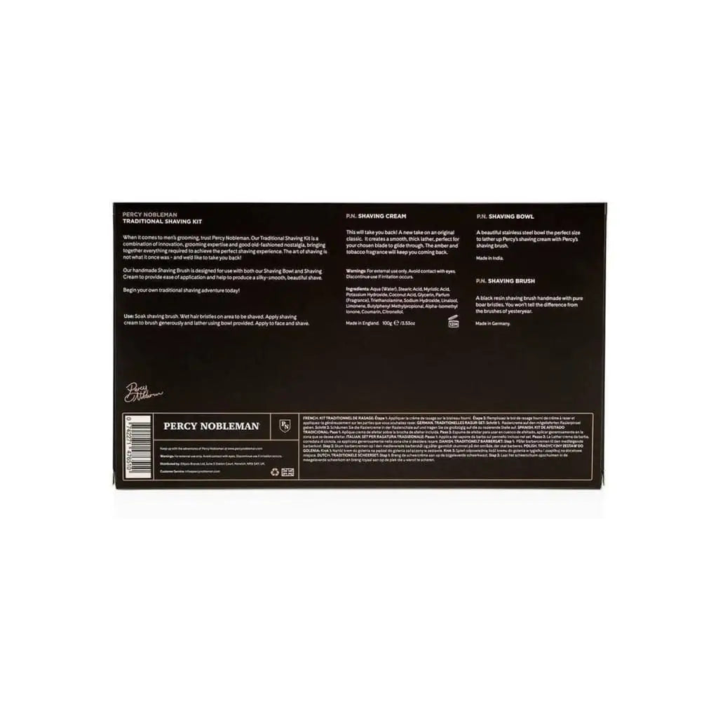 Percy Nobleman Traditional Shaving Kit: Premium Men's Grooming Set for a Classic Shave - Gift Idea!