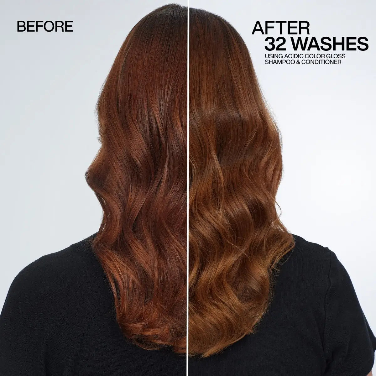 Redken Acidic Color Gloss: Before & After Hair Color - 32 Washes. See the vibrant difference!