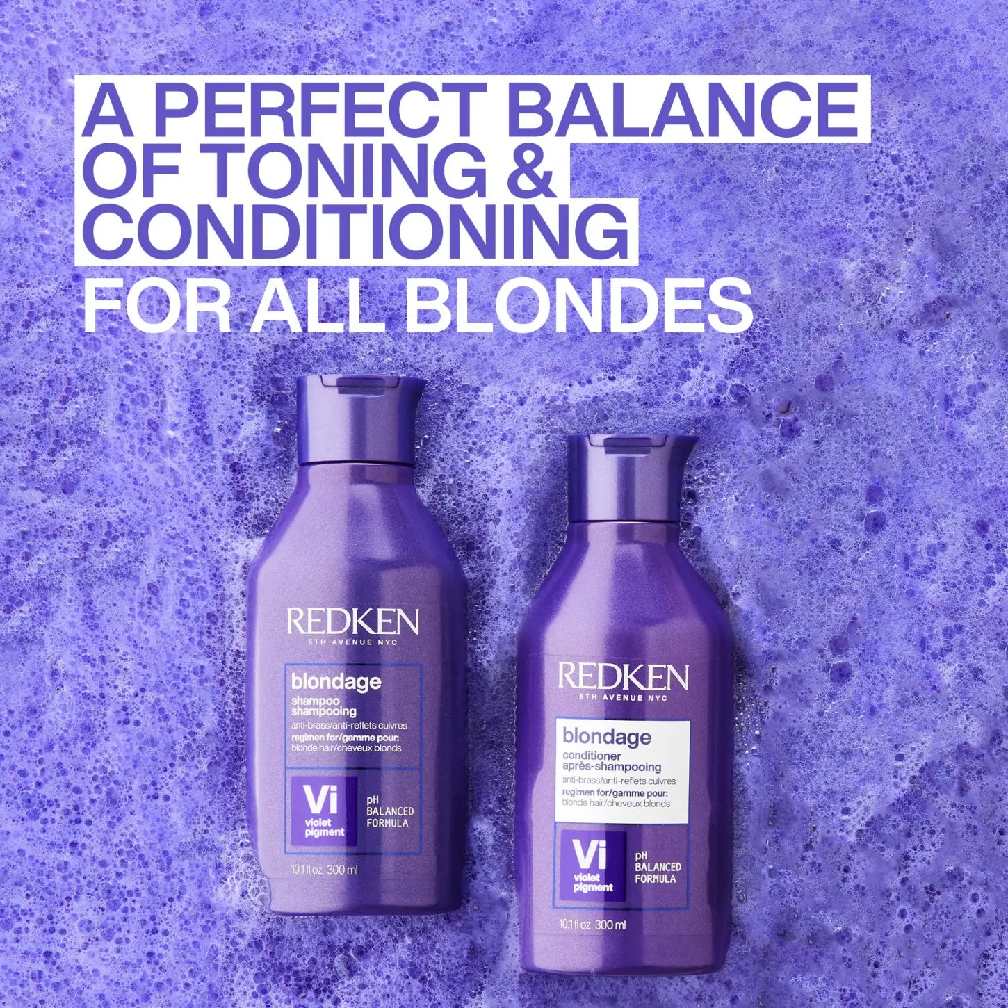 Redken Blondage Purple Shampoo & Conditioner: Toning for Blonde Hair. Anti-Brass, Violet Pigment. Shop Now!