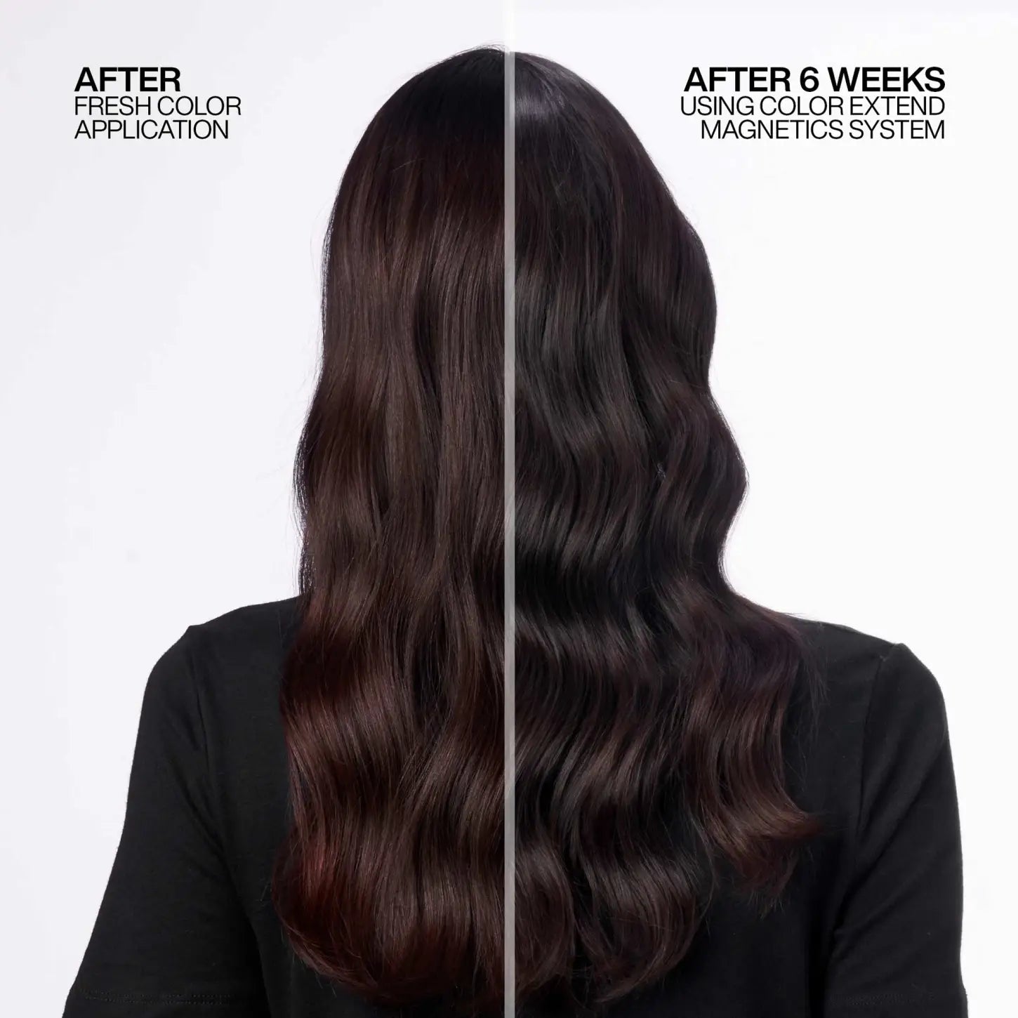 Redken Color Extend Magnetics: Before & After Color Treated Hair. See the difference! Color retention system.