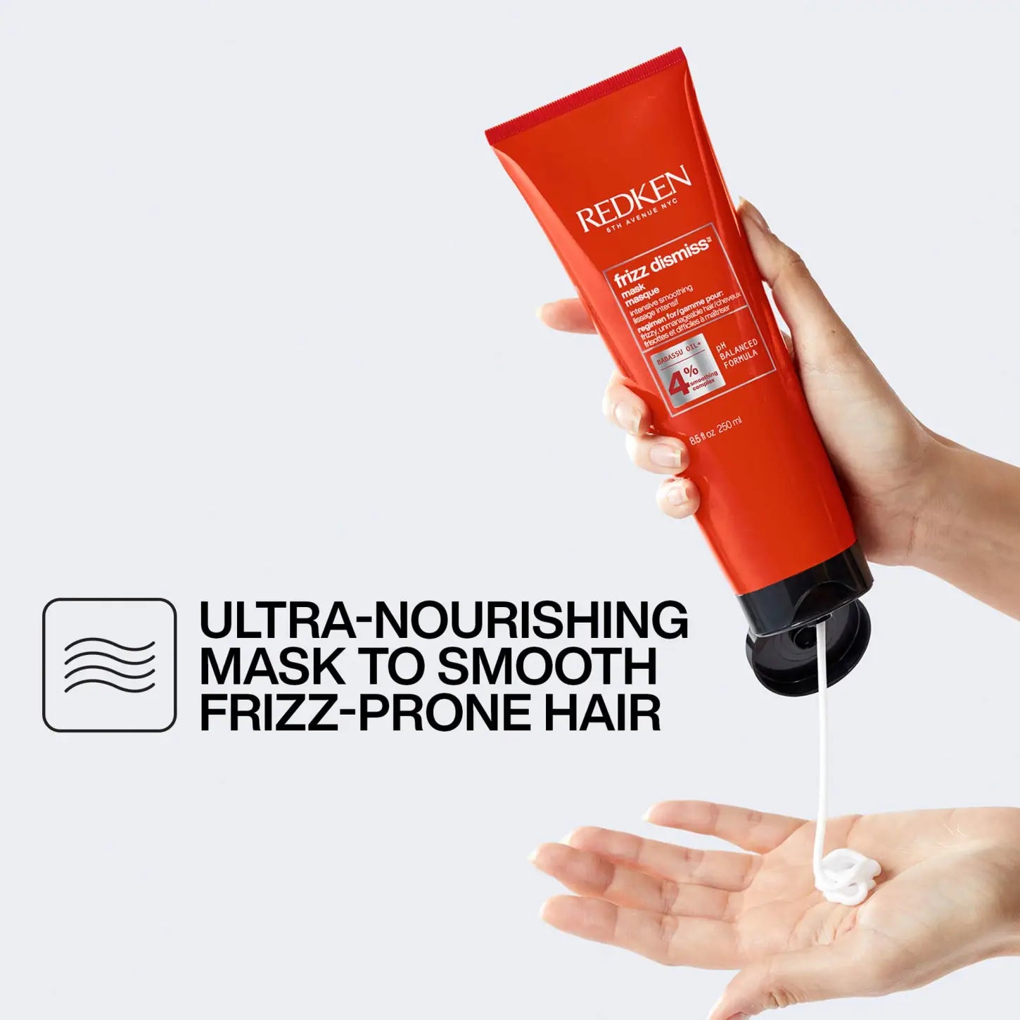 Redken Frizz Dismiss Mask: Smoothing Treatment for Frizzy Hair | Ultra-Nourishing Hair Mask