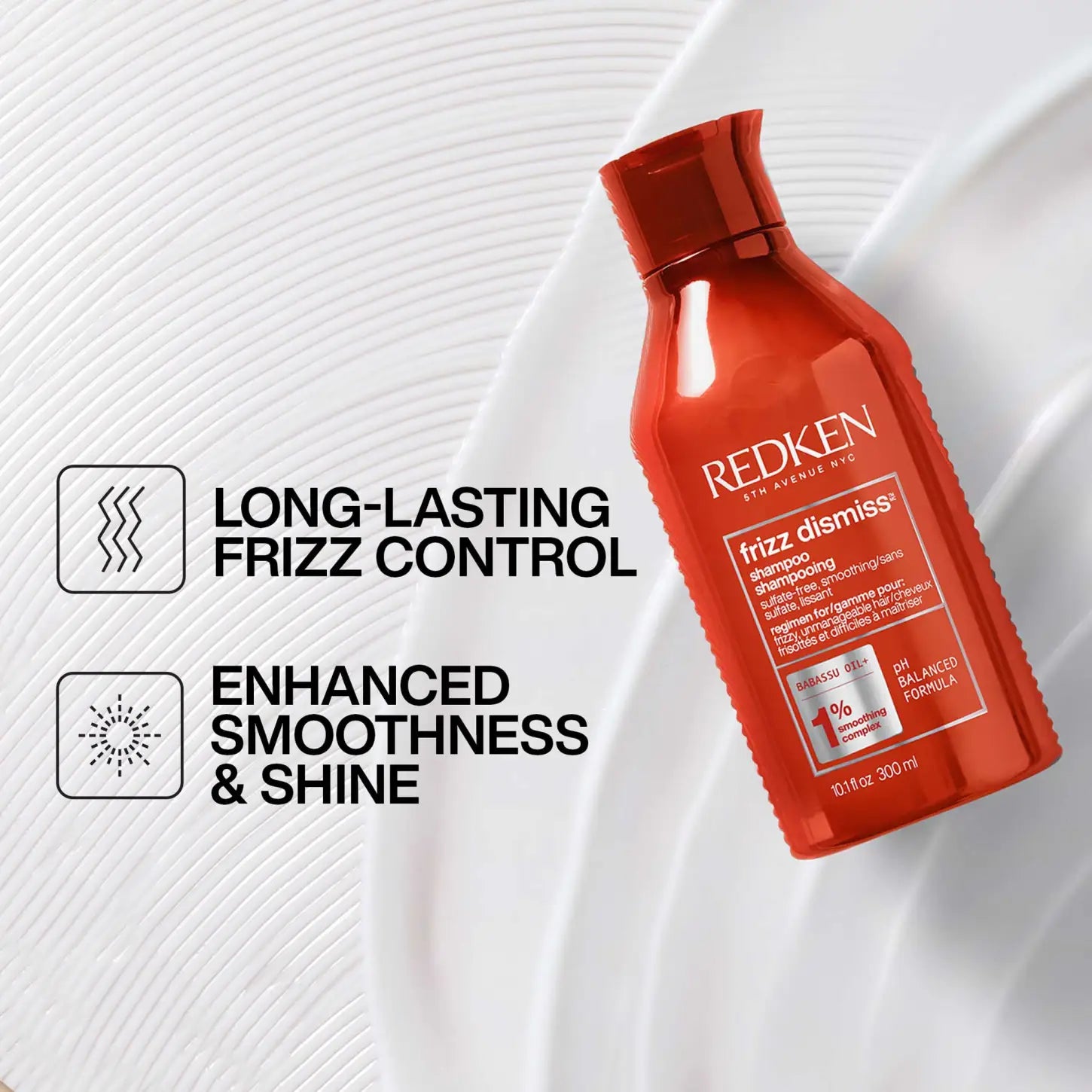 Redken Frizz Dismiss Shampoo - 300ml Frizz Control Hair Cleanser