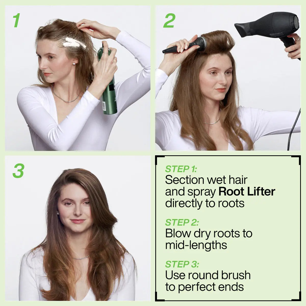 Redken Guts Root Lifter: Hair Volumizing Tutorial - How to Section, Spray, & Style for Root Lift | Hair Styling Guide