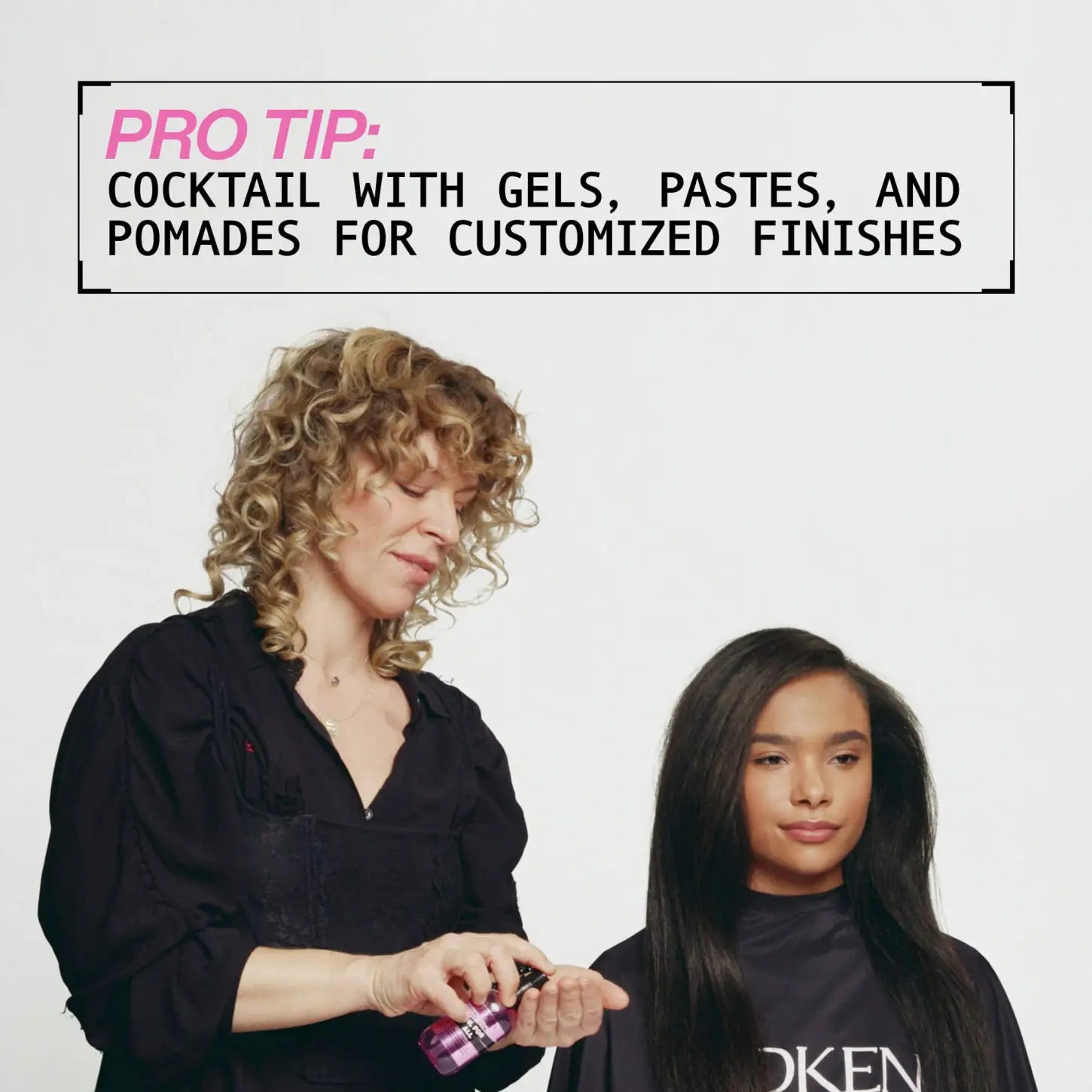 Hairdresser applying REDKEN Oil for All. Pro tip: cocktail gels, pastes & pomades for customized finishes. Styling advice.