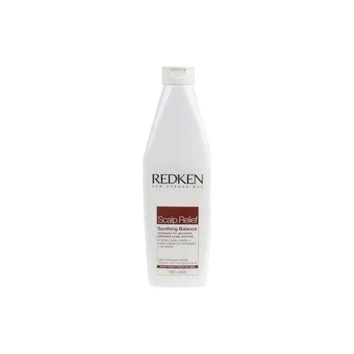Redken Scalp Relief Soothing Balance Shampoo - 300ml white bottle on display
