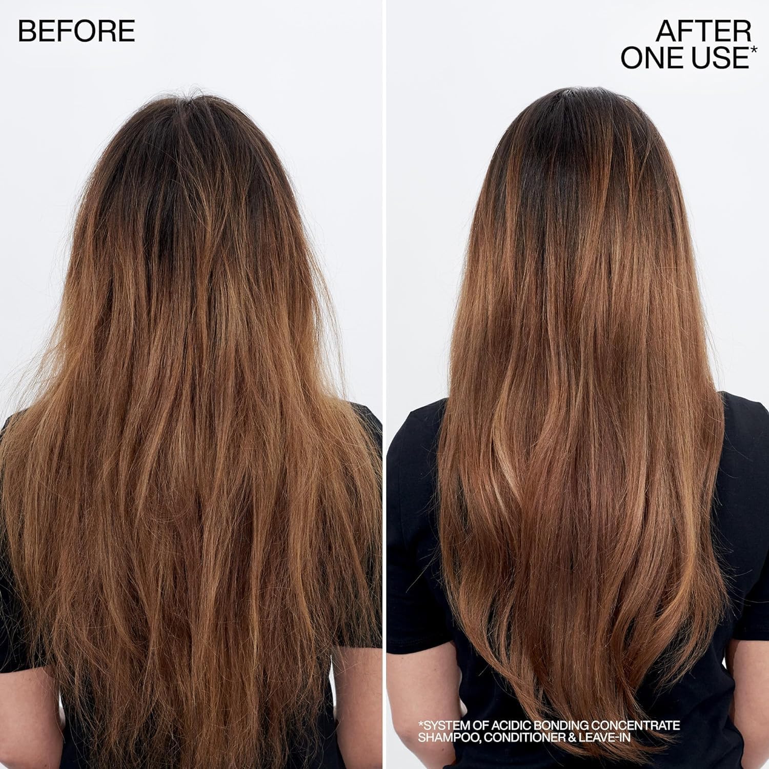 Redken Acidic Bonding: Before & After Hair Repair. One use results! Smoother, shinier, healthy hair transformation.