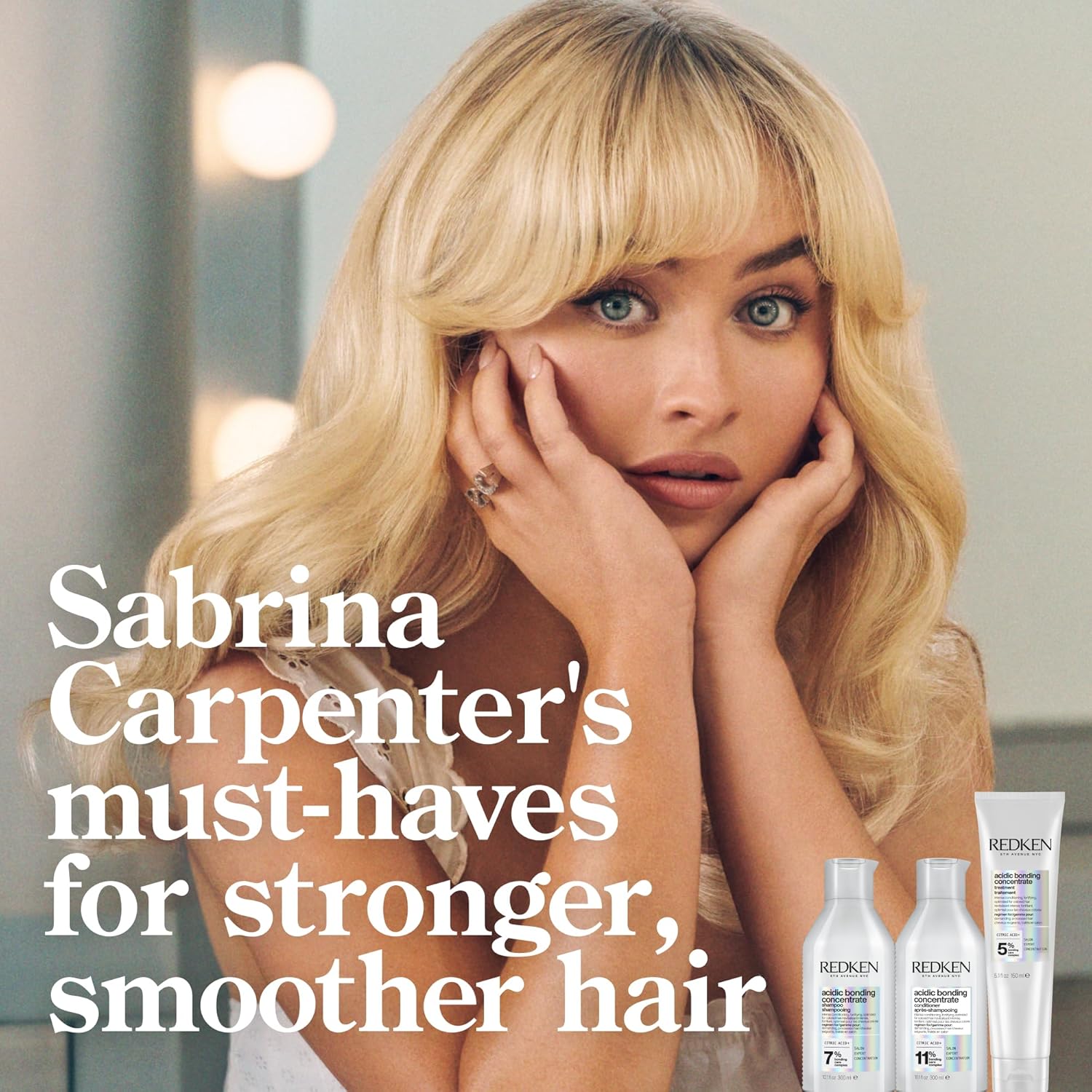 Sabrina Carpenter Redken Acidic Bonding Concentrate: Hair Repair, Stronger Smoother Hair