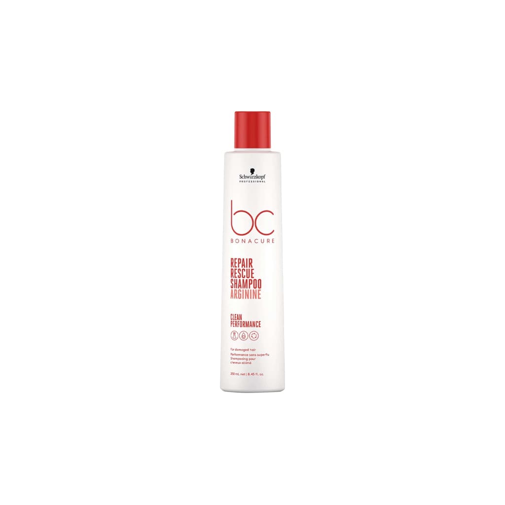 Schwarzkopf BC Peptide Repair Rescue Shampoo 250ml for damaged hair with red cap