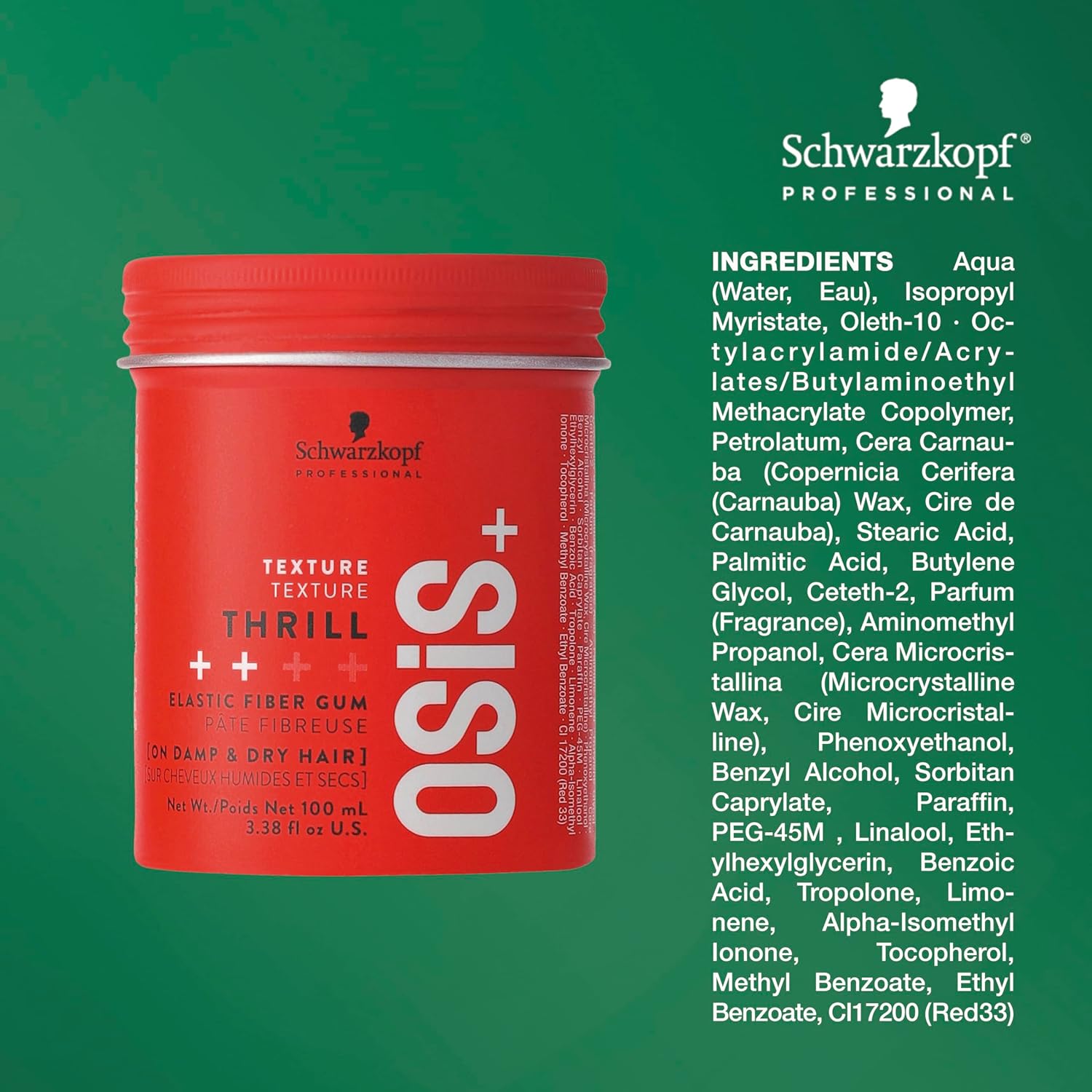 Schwarzkopf Osis+ Thrill Elastic Fiber Gum Hair Product for Texture & Styling