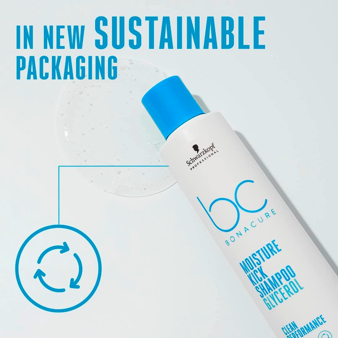 Schwarzkopf Bonacure Moisture Kick Shampoo: Sustainable Packaging for Dry Hair - Hydration & Clean Performance