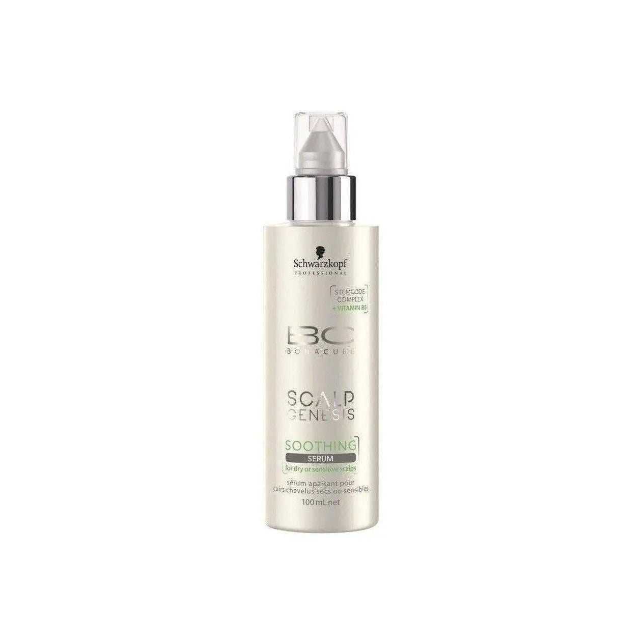 Bottle of Schwarzkopf Soothing Serum 100ml for treating and calming greasy scalps