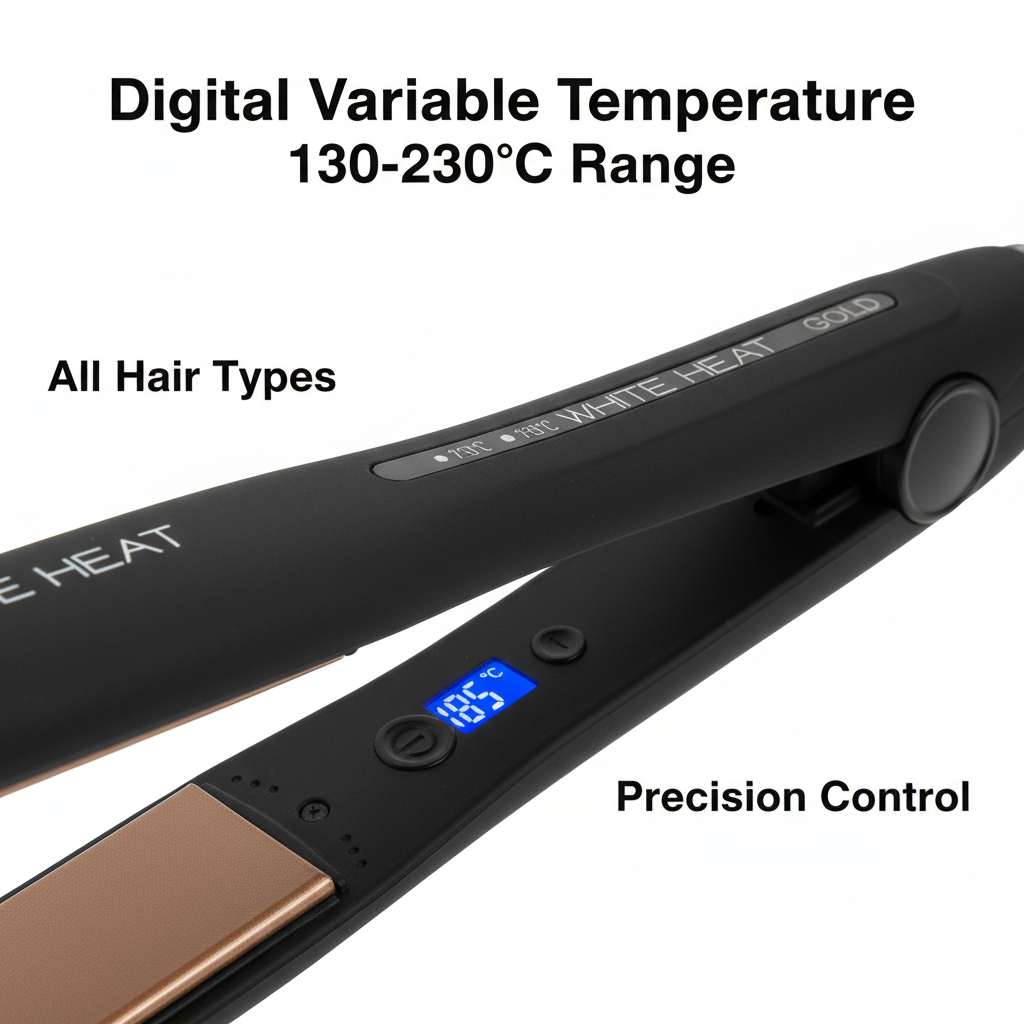Silver Bullet titanium flatiron gold plate edition hair straightener with digital temperature control