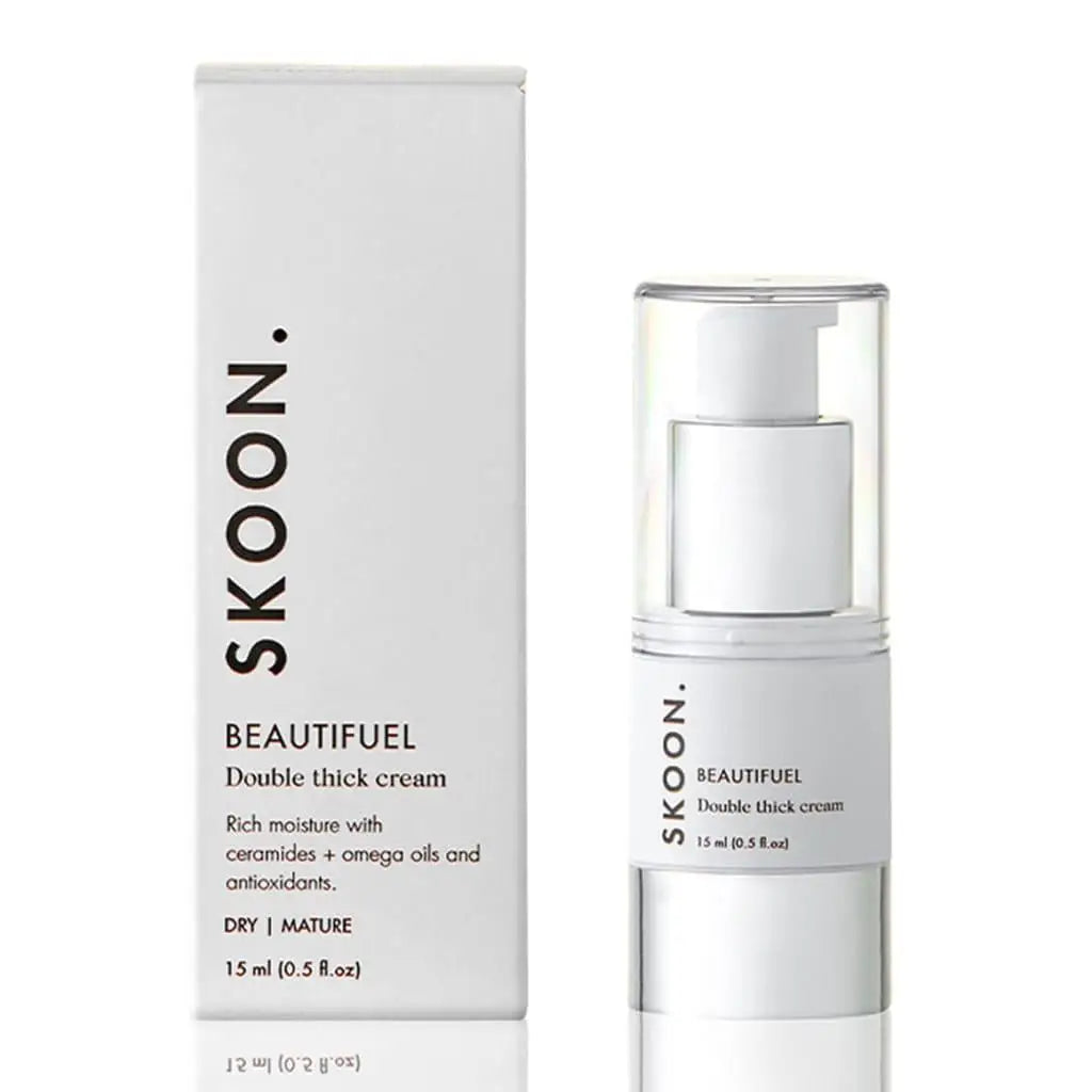 SKOON Double Thick Cream: Hydrating Face Moisturizer for Dry & Mature Skin - 15ml