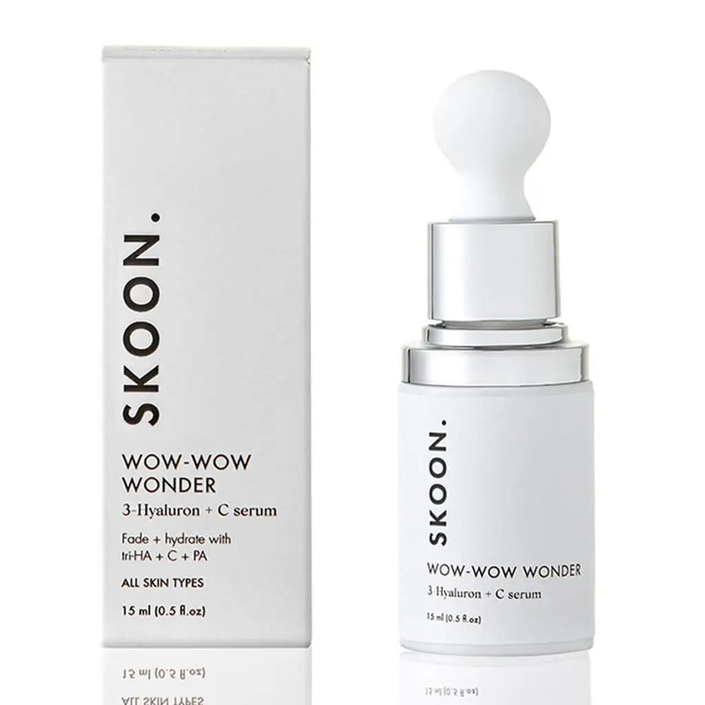 SKOON. Wow Wonder Serum: 3 Hyaluron + C Serum. Hydrating and Brightening Skincare.