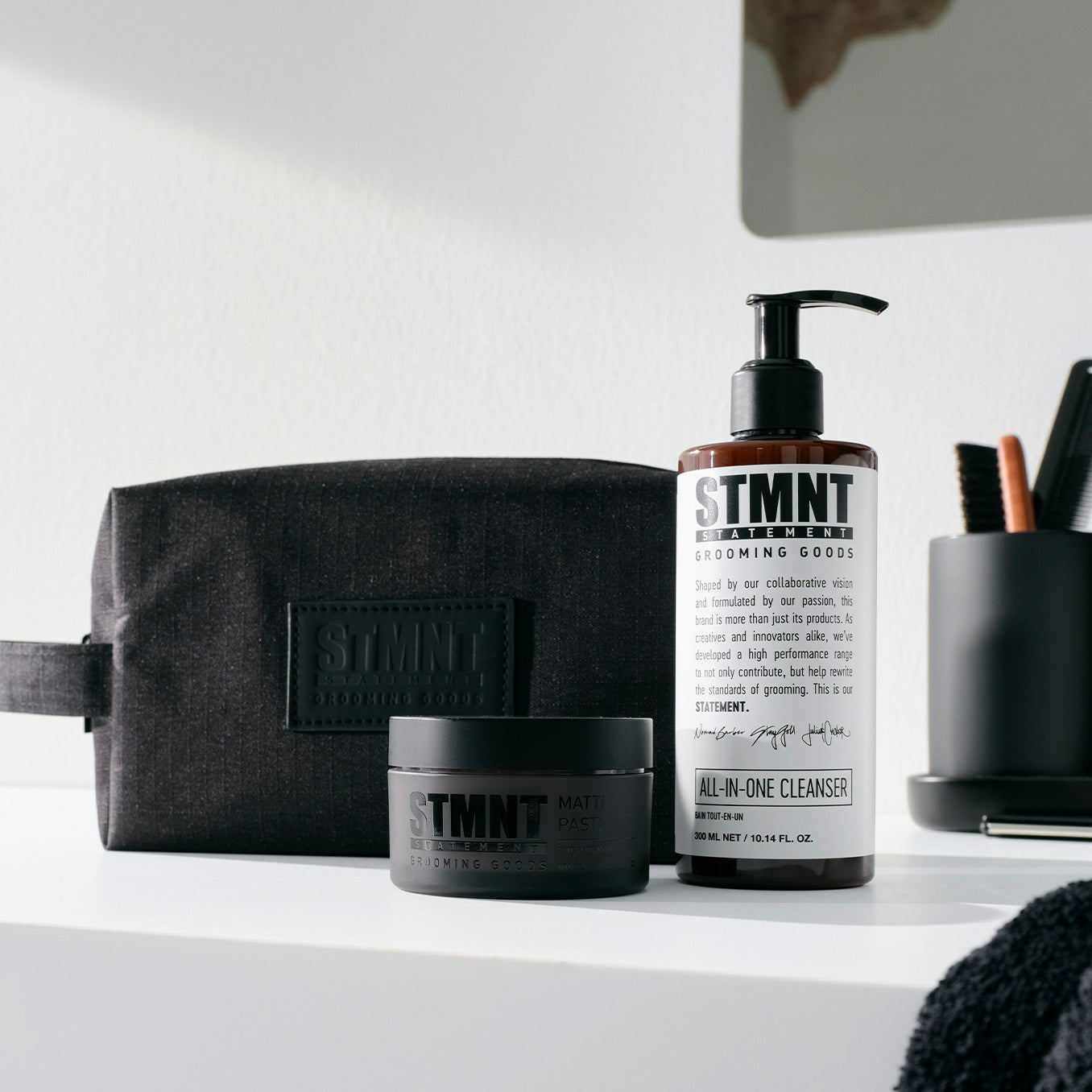 STMNT All-In-One Cleanser 300ml barbershop lifestyle image