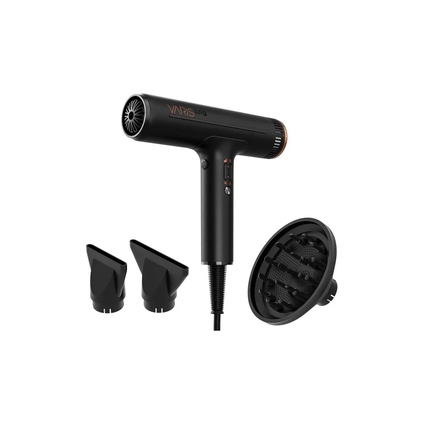 Varis AIRQ Hair Dryer: Lightweight, Powerful, Professional Styling Tool with Attachments