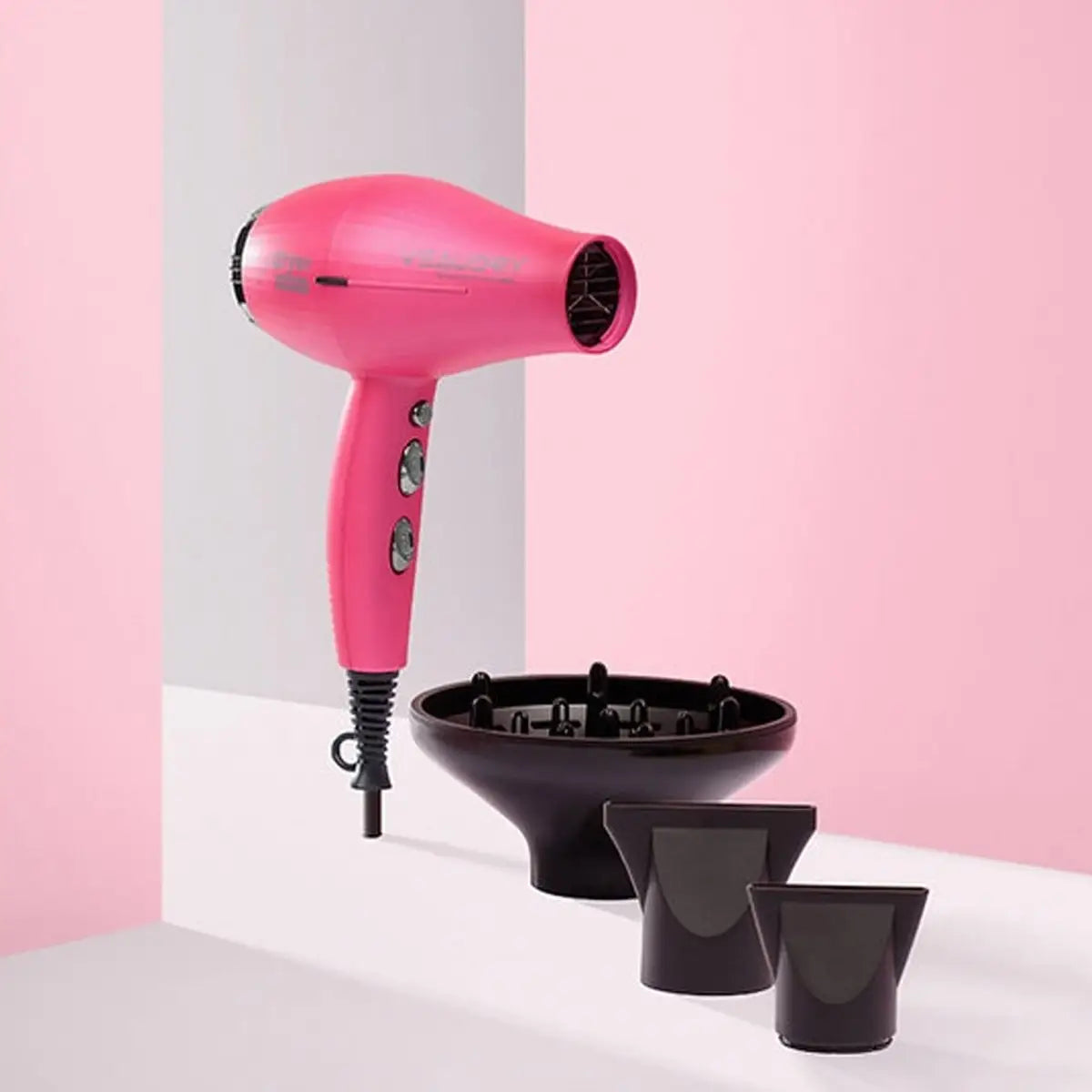 Veaudry Pink Hair Dryer: Compact Pro Dryer for Salon Quality Styling