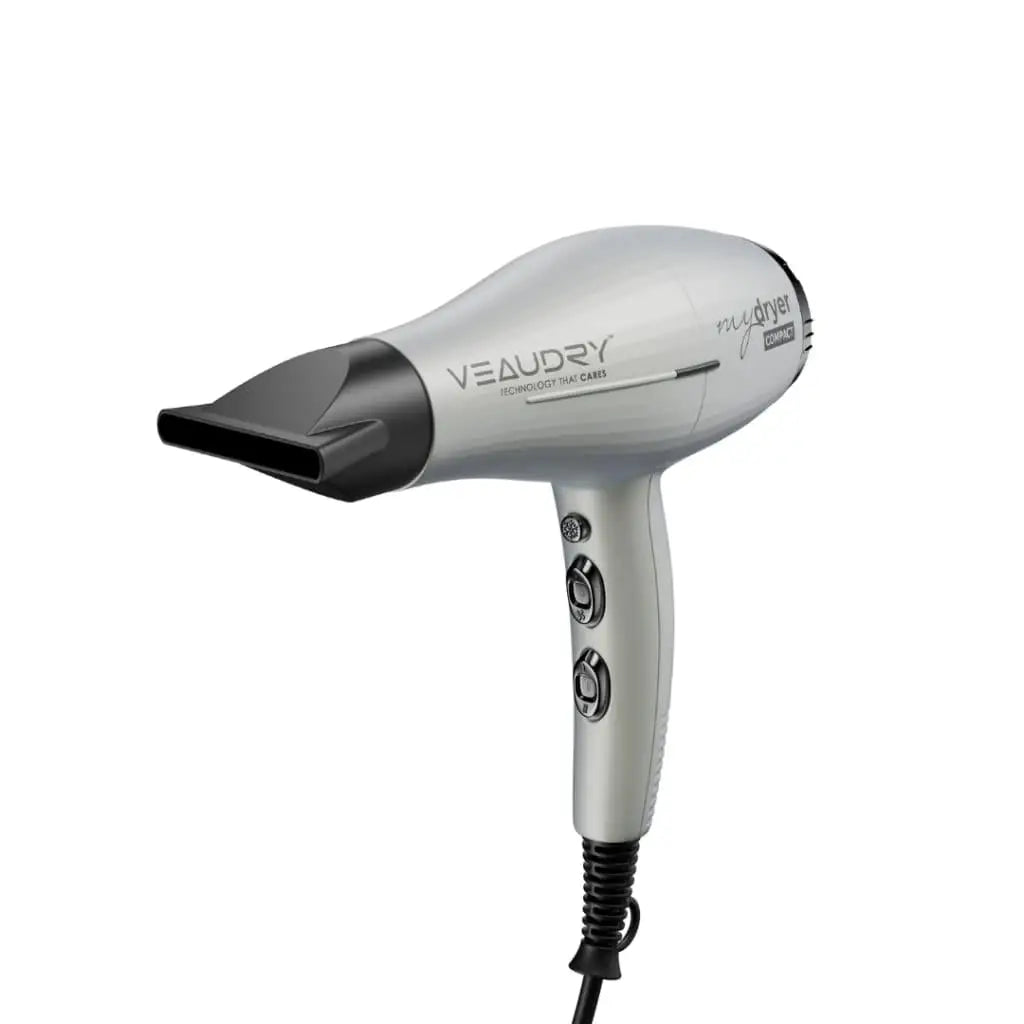 Veaudry MyDryer Compact Hair Dryer - White. Salon-Quality Hair Drying.