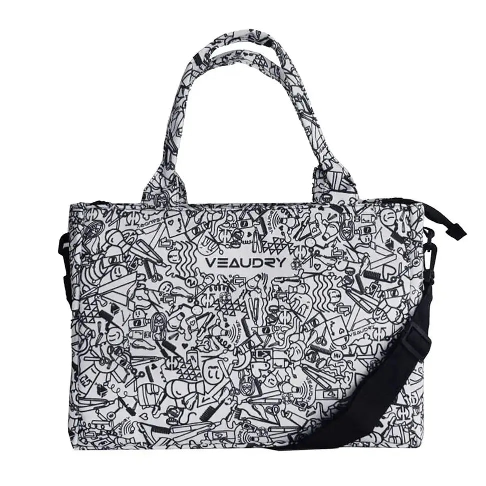Veaudry Lifestyle Bag: Black & White Doodle Design - Free with Veaudry MyStyler!