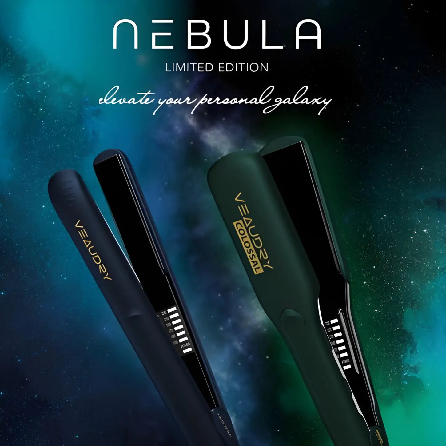Veaudry Nebula Mystyler Dark Blue Limited Edition Hair Straightener. Salon quality at home. Explore various styles!