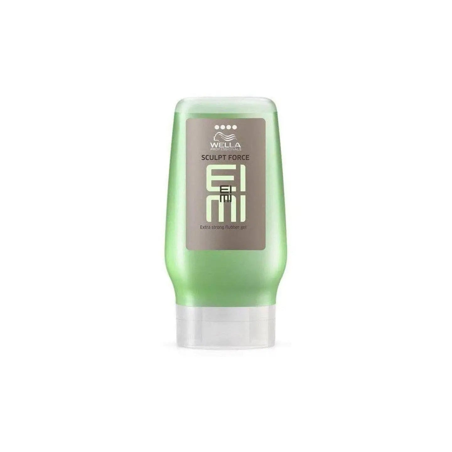 Green bottle of Wella Professionals Eimi Sculpt Force Strong Hold Gel 125ml