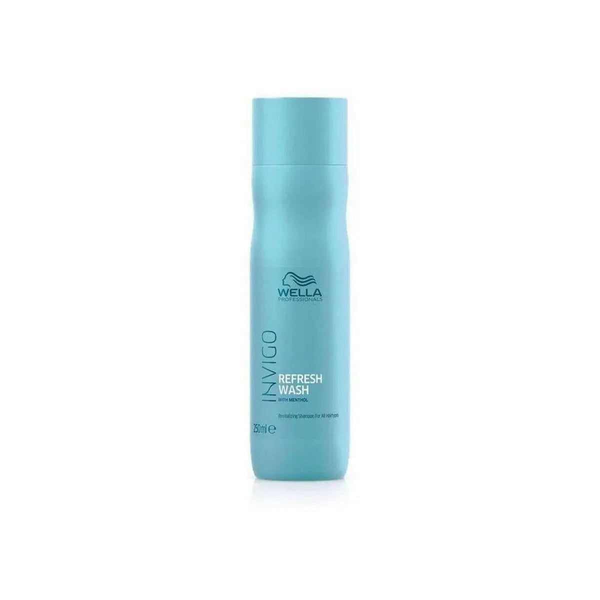 Light blue bottle of Wella Invigo Balance Refresh Wash Shampoo 250ml