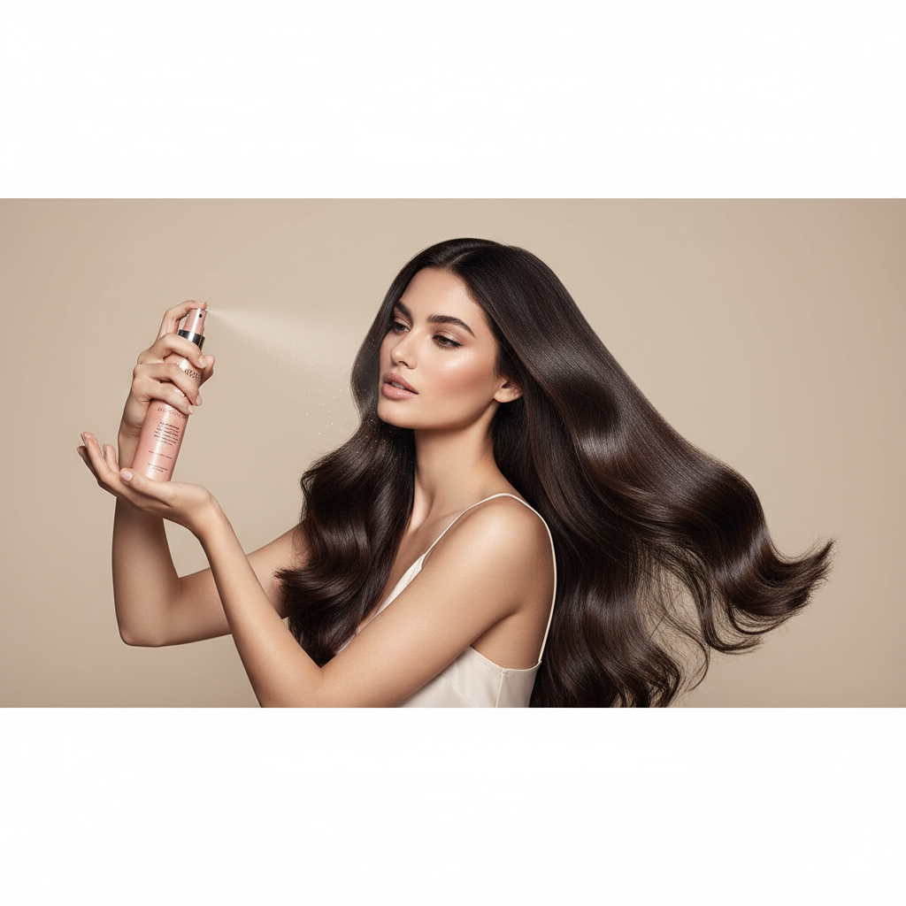 Wide Format Kérastase Heat Protection Model