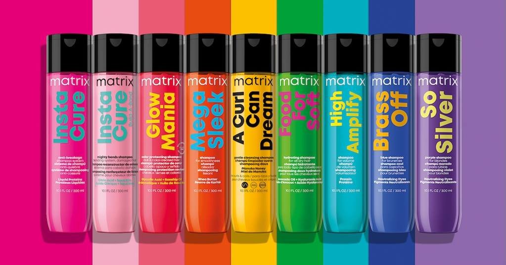 Matrix shampoos for different hair types and concerns