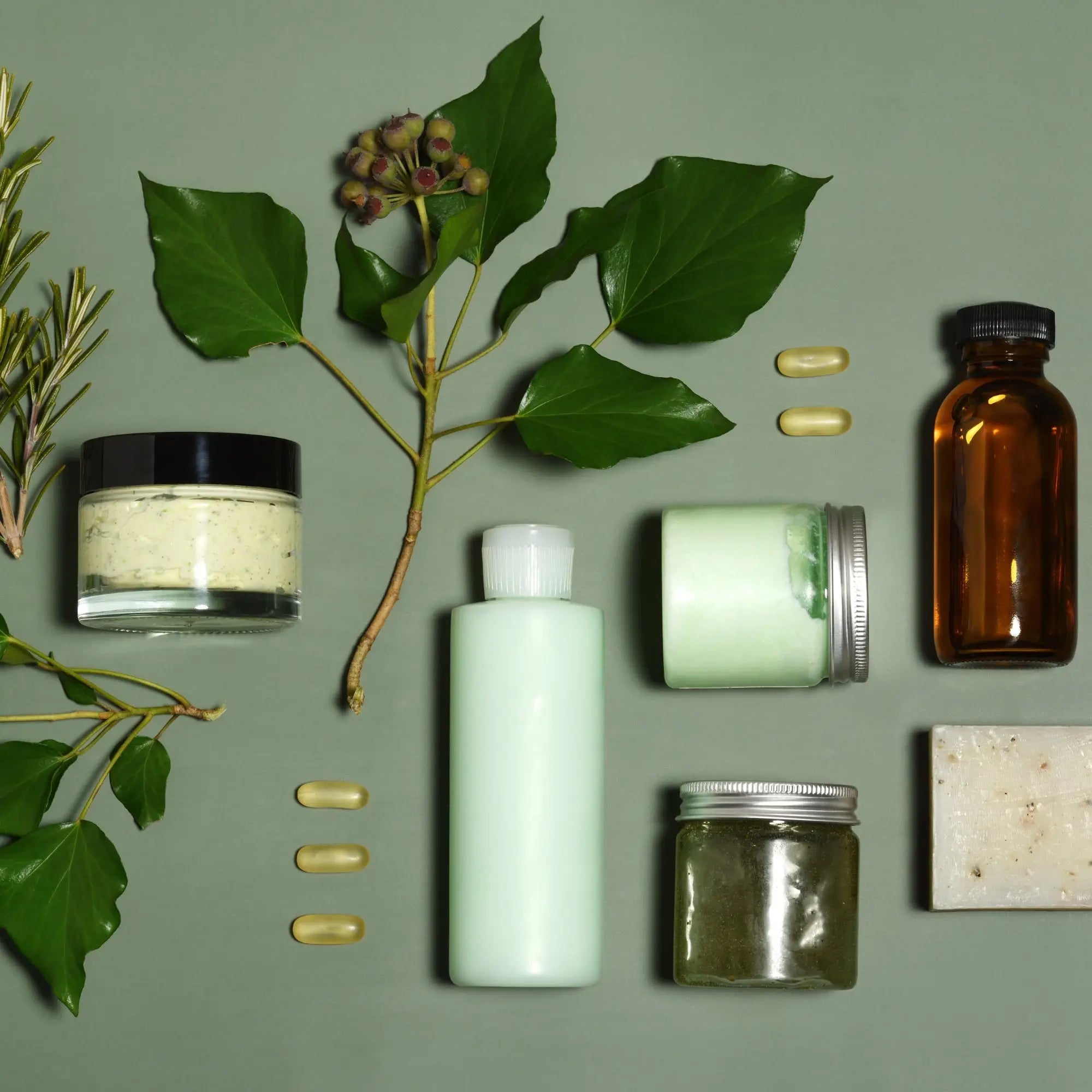 Natural skincare and beauty products with plants for Partners Hair design.