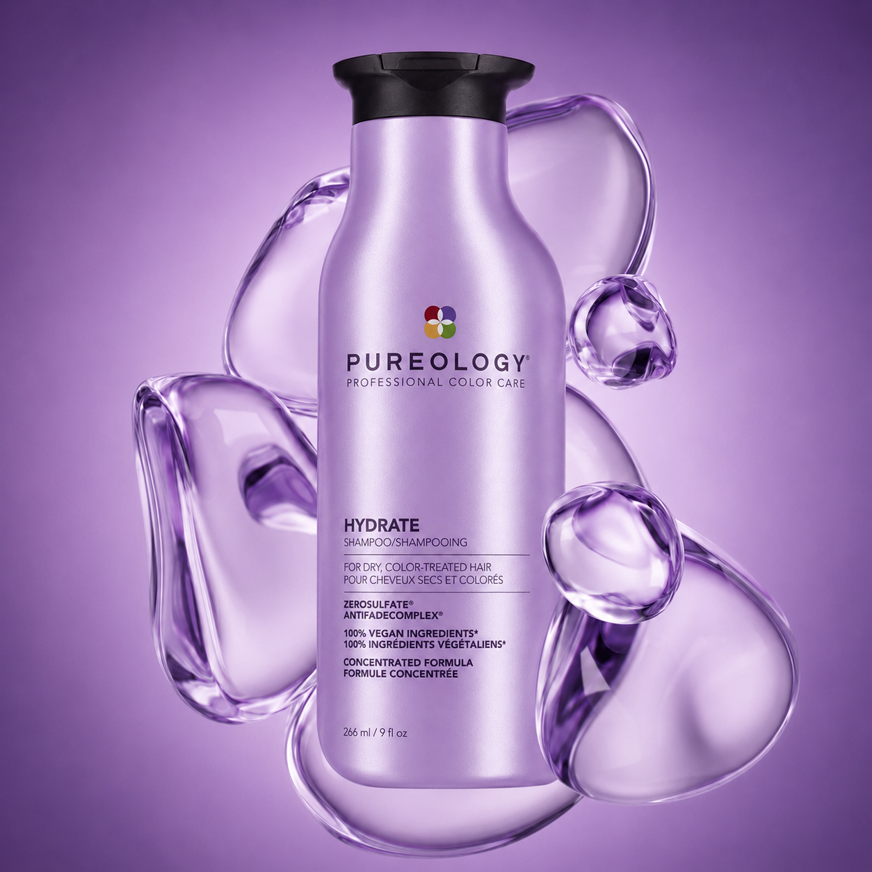 Spray bottle of Pureology Color Fanatic hair product in collection of Pureology hair care products.