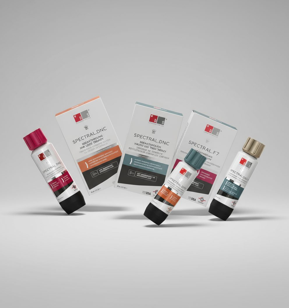 DS Laboratories hair loss treatment products including anti hair-loss shampoos, conditioners and topical serums with Advanced Nanosome Technology