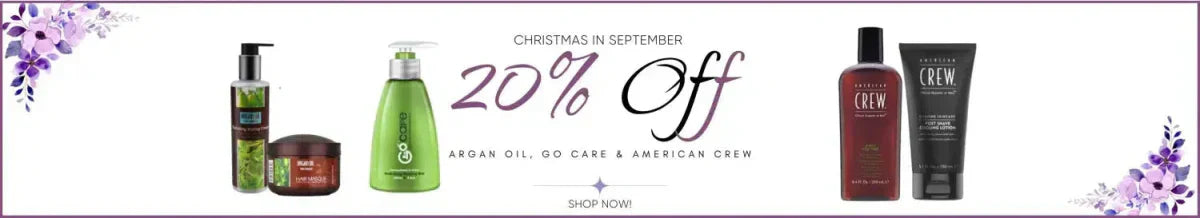 Advertisement for 20% off sale on hair care products in the Go Care collection - continue shopping.