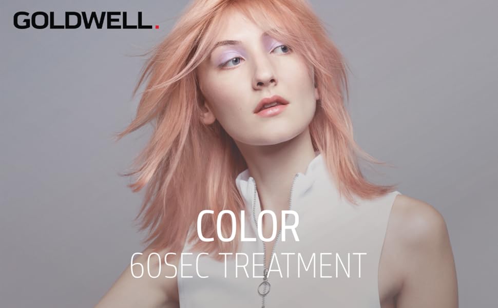 Woman with vibrant pink hair from Goldwell Dualsenses Color collection