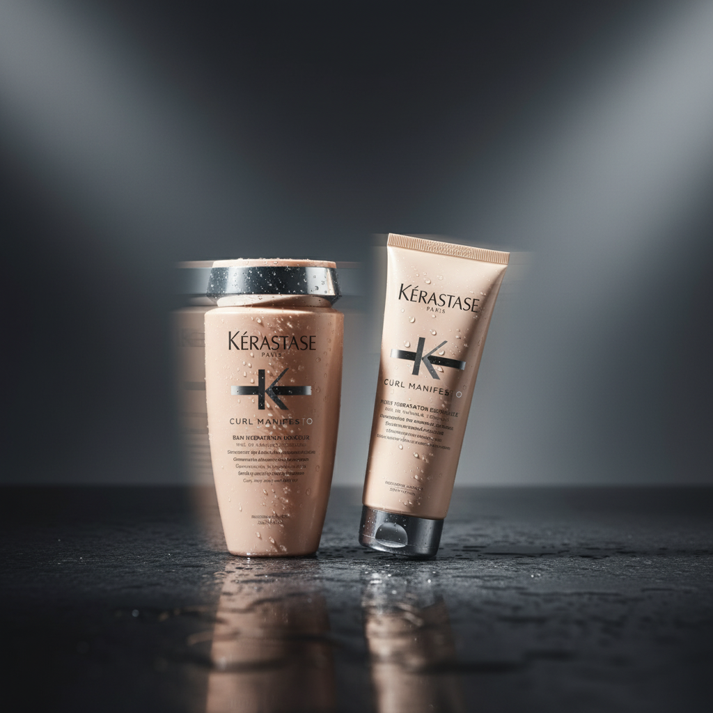 Kérastase Curl Manifesto collection - hydrating shampoo, conditioner and curl defining gel-cream for curly coily wavy hair