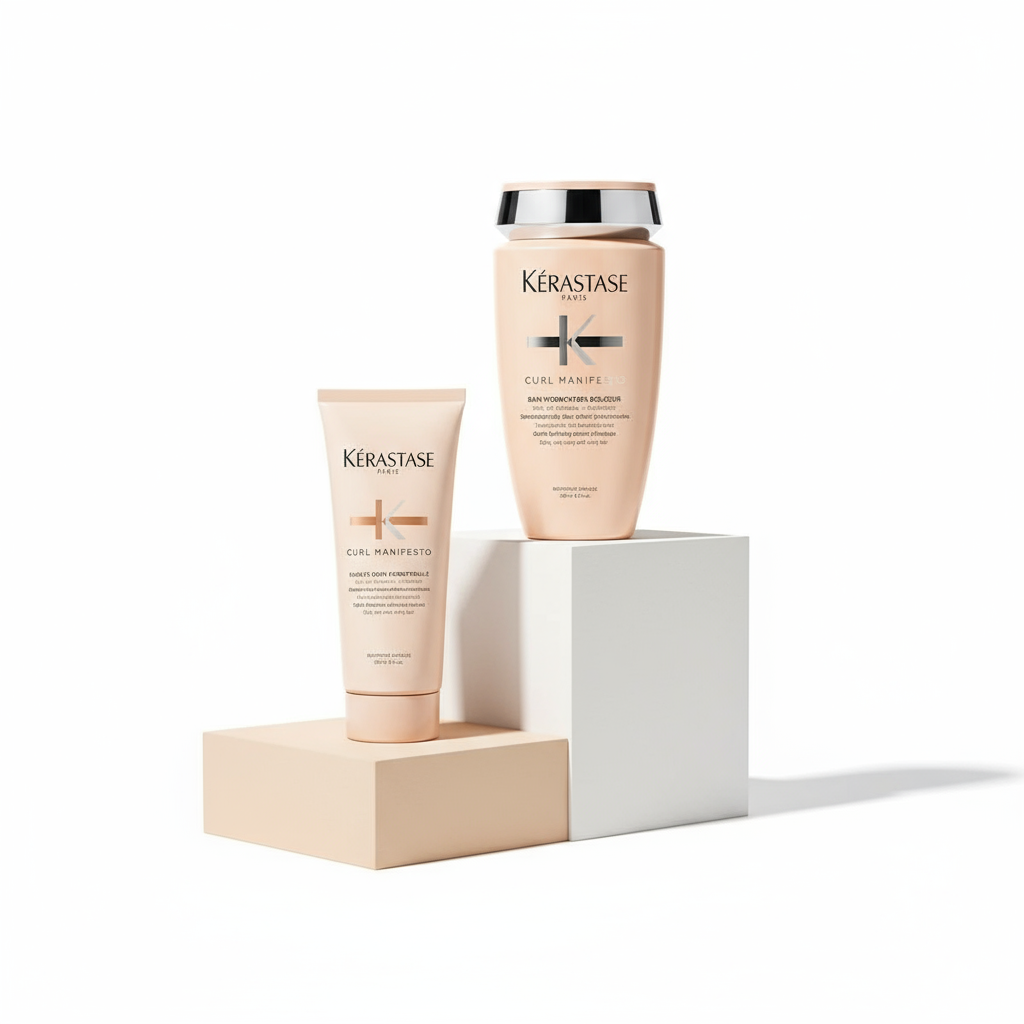 Kérastase Curl Manifesto collection - hydrating shampoo, conditioner and curl defining gel-cream for curly coily wavy hair