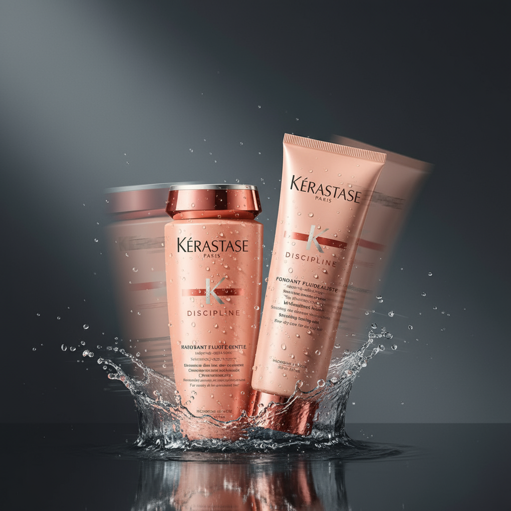 Kerastase Discipline pink-toned skincare and hair products collection in South Africa.
